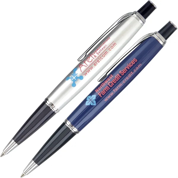Click action ballpoint pen featuring shining silver metal clip and trims.... from ASI 68190 Lungsal / Lungsal