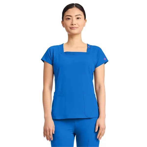 Med Couture - AMP - Women's 3-Pocket Square Neck Scrub Top... from ASI 86018 Scrub Authority