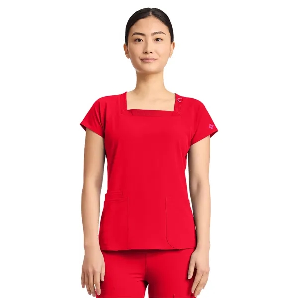 Med Couture - AMP - Women's 3-Pocket Square Neck Scrub Top... from ASI 86018 Scrub Authority