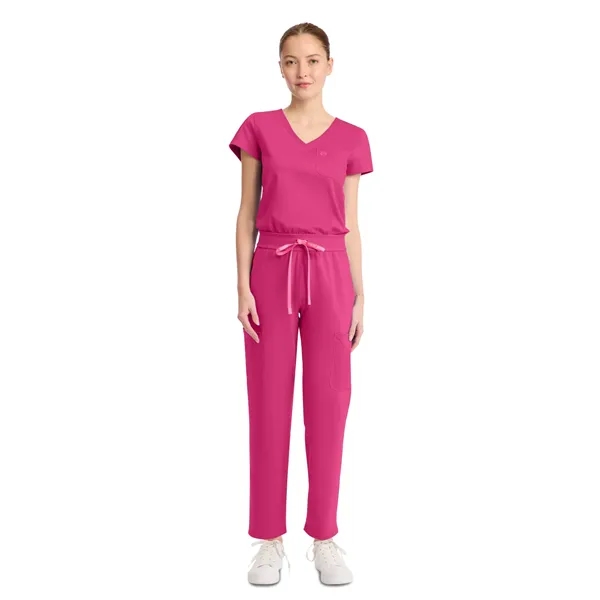Med Couture - MC AMP KNIT - Women's 5-Pocket V-Neck Jumpsuit... from ASI 86018 Scrub Authority