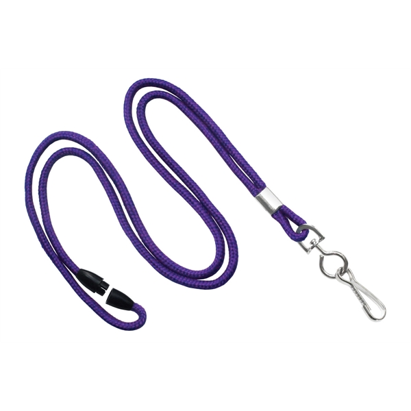 36" x 1/8" blank round breakaway braided lanyard cord with crimp... from ASI 62088 IDProductsource