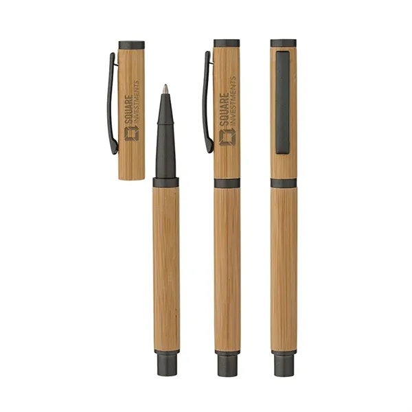 Hana Bamboo Cap-Off Ballpoint Pen... from ASI 67866 Logomark/Valumark