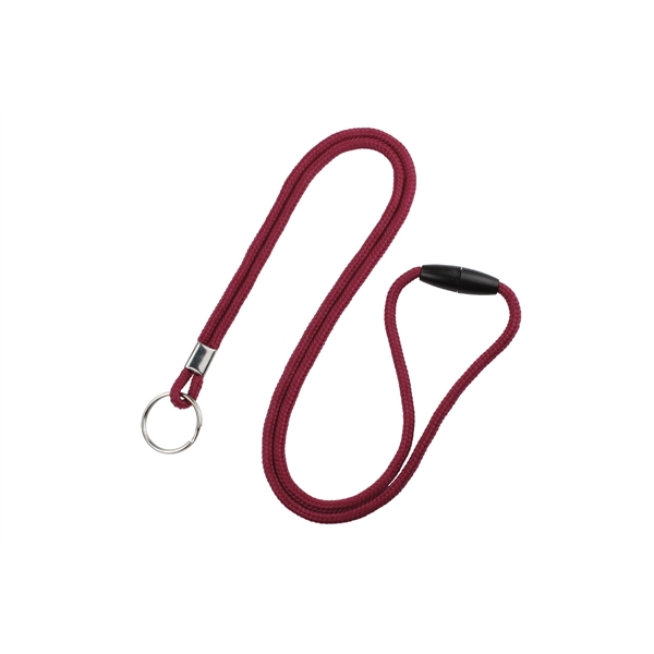 36" x 1/8" blank round braid breakaway lanyard with split ring... from ASI 62088 IDProductsource