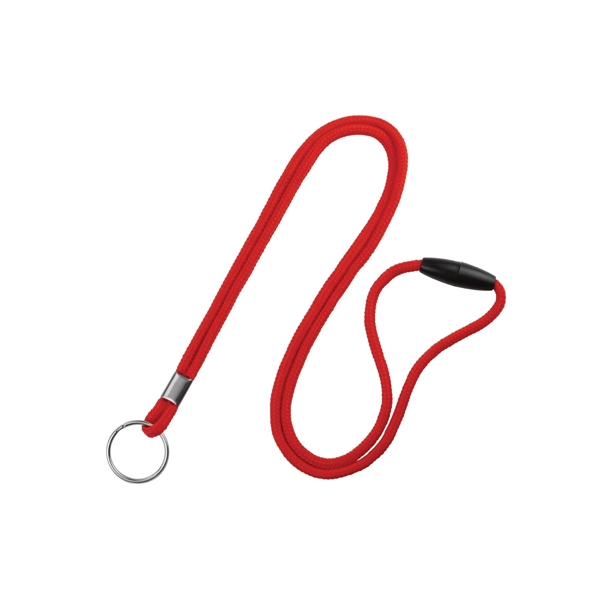 36" x 1/8" blank round braid breakaway lanyard with split ring... from ASI 62088 IDProductsource
