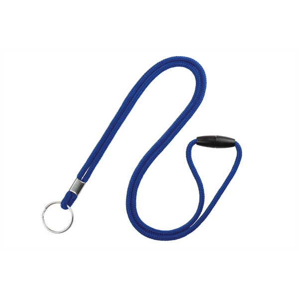 36" x 1/8" blank round braid breakaway lanyard with split ring... from ASI 62088 IDProductsource