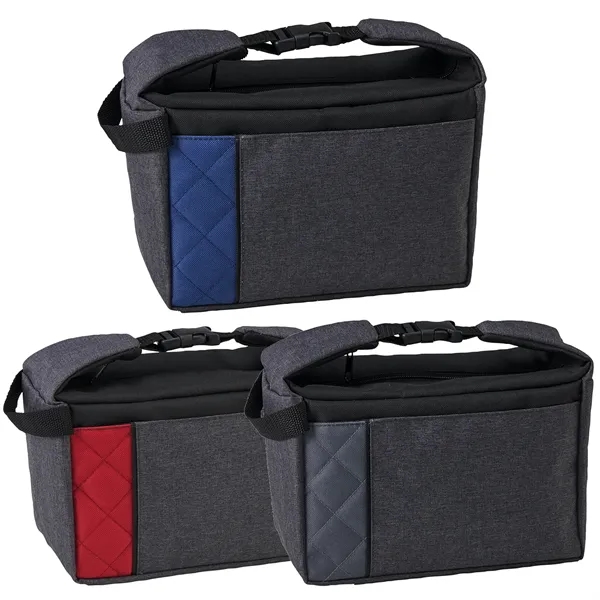 Insulated lunch bag made of 300D heathered polyester and quilted 600D... from ASI 37218 Athena Promo (tm)