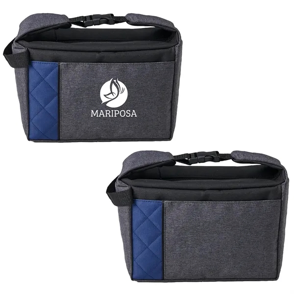 Insulated lunch bag made of 300D heathered polyester and quilted 600D... from ASI 37218 Athena Promo (tm)