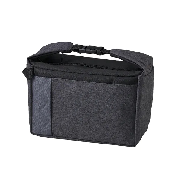 Insulated lunch bag made of 300D heathered polyester and quilted 600D... from ASI 37218 Athena Promo (tm)