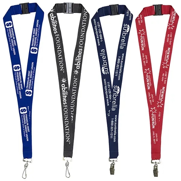 18" x 1" lanyard with breakaway release and silkscreen imprinting.... from ASI 62660 Innovation Line