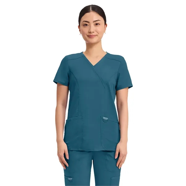 Cherokee - Workwear Revolution - Mock Wrap Top... from ASI 86018 Scrub Authority / Uniform Stores