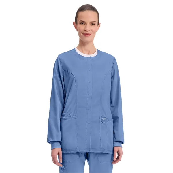 Cherokee WW Revolution Women's Snap Front Warm-Up Jacket... from ASI 86018 Scrub Authority / Uniform Stores