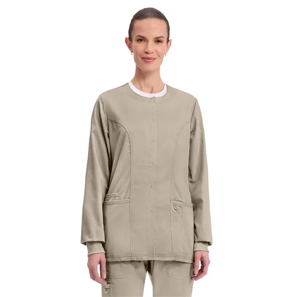 Cherokee WW Revolution Women's Snap Front Warm-Up Jacket... from ASI 86018 Scrub Authority / Uniform Stores