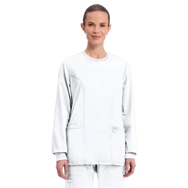 Cherokee WW Revolution Women's Snap Front Warm-Up Jacket... from ASI 86018 Scrub Authority / Uniform Stores