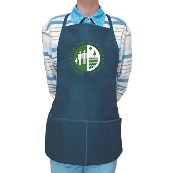 20" x 24" deluxe colored polyester-cotton twill bib apron with bottom... from ASI 31260 AdCapitol