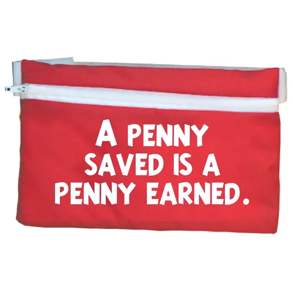 8" x 4" coupon caddy with a zipper closure and hook... from ASI 31260 AdCapitol