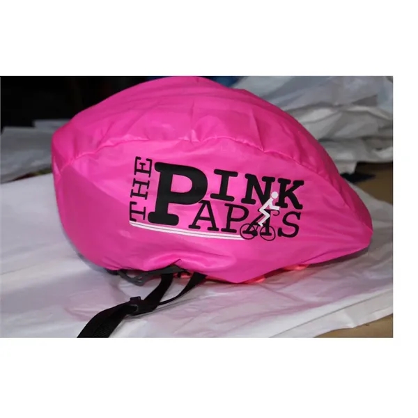 Bicycle helmet cover with printed half-moon side panels and breathable mesh... from ASI 31260 AdCapitol