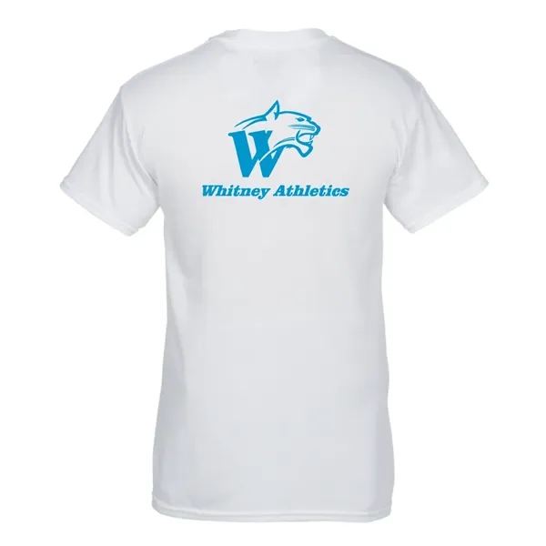 Medium weight 5.6 oz. 50/50 poly/cotton short sleeve pocket tee shirt.... from ASI 31260 AdCapitol