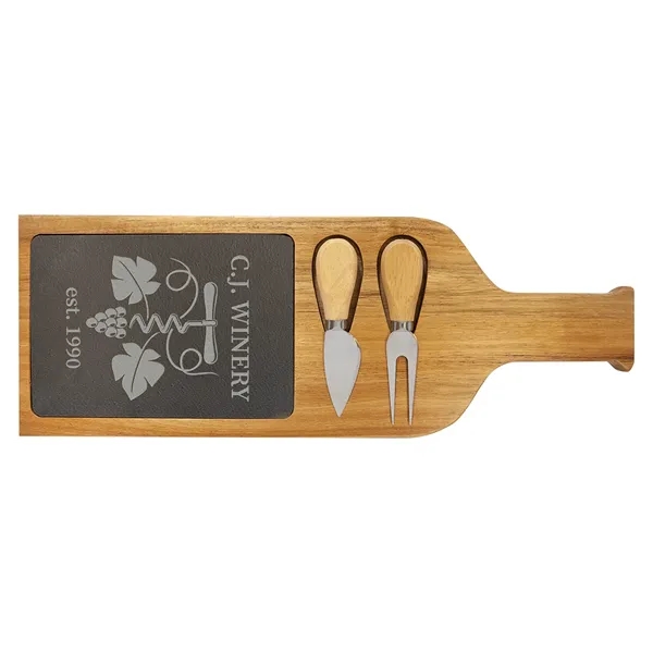 18 1/2" x 4 1/4" x 1/2" Acacia wood and slate... from ASI 74601 Calico