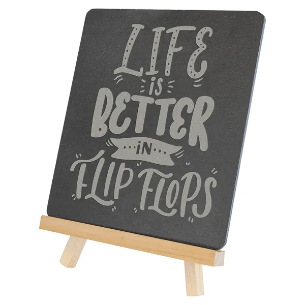 7" x 9.75" x 3/16" slate and wood easel-style message chalkboard.... from ASI 74601 Calico