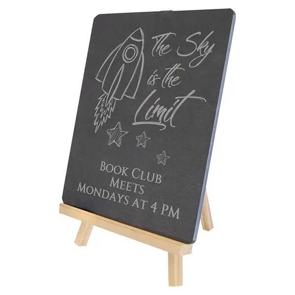 7 7/8" x 11 3/4" x 3/16" slate and wood easel-style... from ASI 74601 Calico