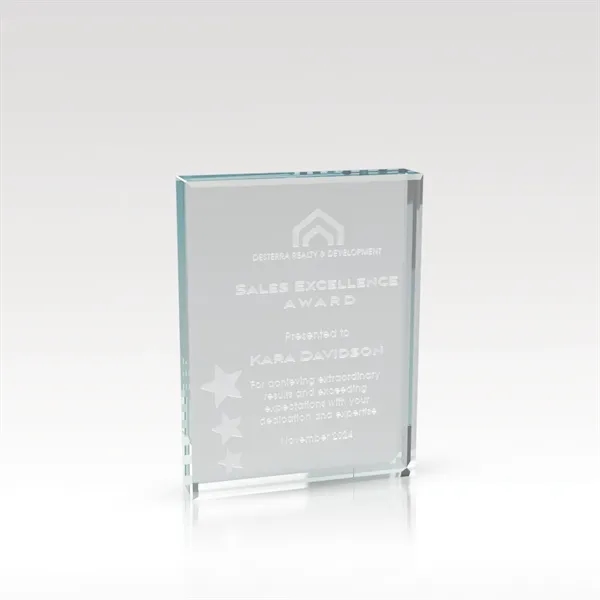 Award made of thick starphire glass, available in three sizes.... from ASI 93986 Visions/Awardcraft / Visions Awards