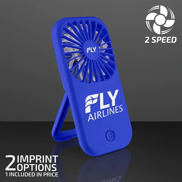 Blue Fan with Kickstand; Blank & Imprint Pricing... from ASI 34194 ALightPromos