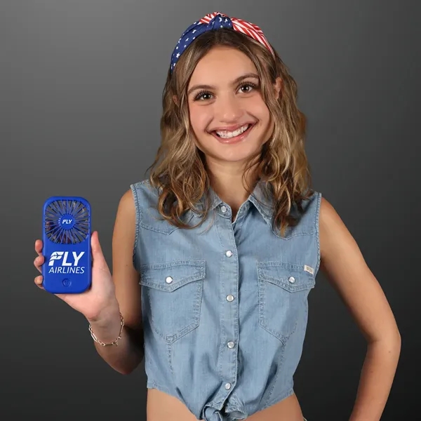 Blue Fan with Kickstand; Blank & Imprint Pricing... from ASI 34194 ALightPromos