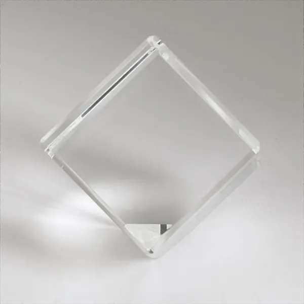 Optical 3D crystal cube award with beveled edges.... from ASI 68507 The Magnet Group / Benchmark Crystal & Clocks
