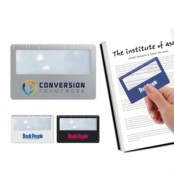 Plastic credit card magnifier with 3" ruler... from ASI 41511 Brainchild USA Inc / BrainChild Gift Club