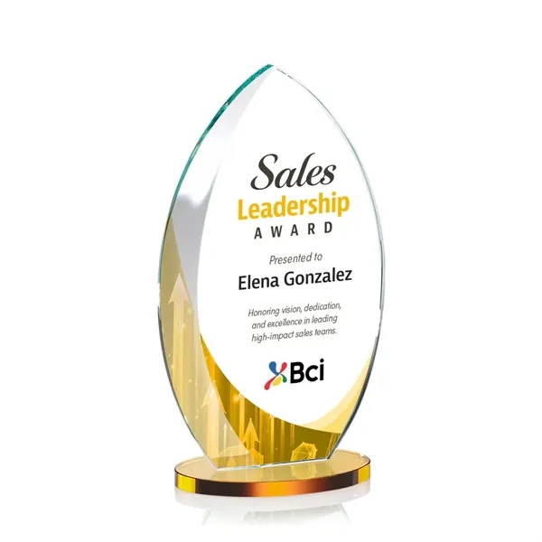 Starfire Windermere Award with Amber base and full color VividPrint imprint... from ASI 84592 St Regis Group / St Regis