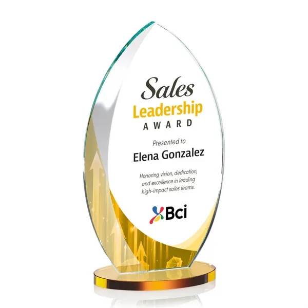 Starfire Windermere Award with Amber base and full color VividPrint imprint... from ASI 84592 St Regis Group / St Regis