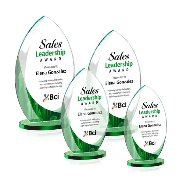 Starfire Windermere Award with Green base and full color VividPrint imprint... from ASI 84592 St Regis Group / St Regis