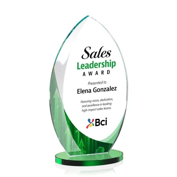 Starfire Windermere Award with Green base and full color VividPrint imprint... from ASI 84592 St Regis Group / St Regis