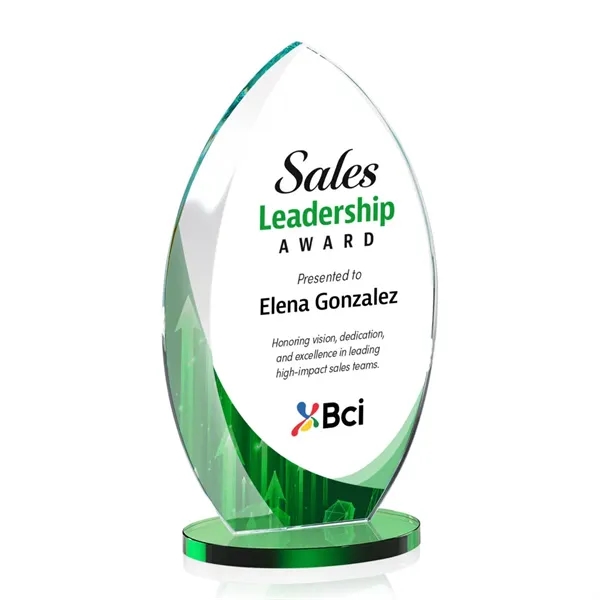 Starfire Windermere Award with Green base and full color VividPrint imprint... from ASI 84592 St Regis Group / St Regis