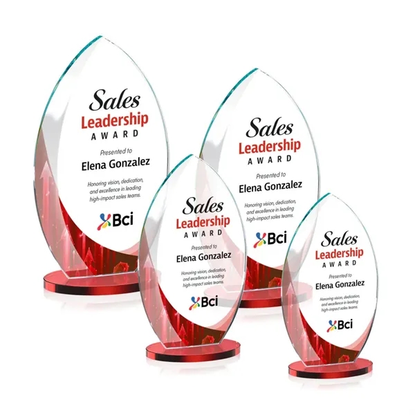 Starfire Windermere Award with Red base and full color VividPrint imprint... from ASI 84592 St Regis Group / St Regis