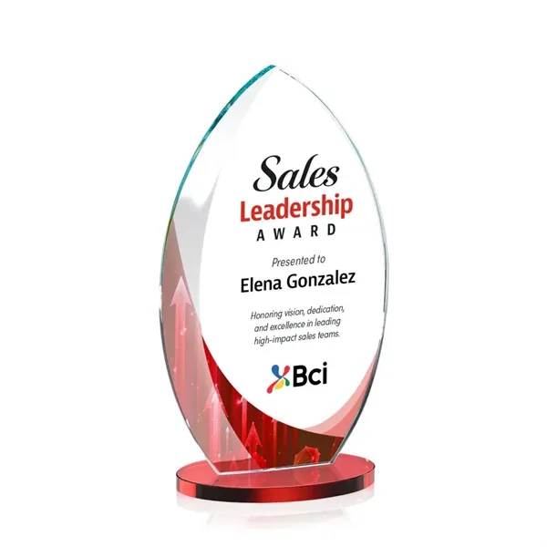 Starfire Windermere Award with Red base and full color VividPrint imprint... from ASI 84592 St Regis Group / St Regis