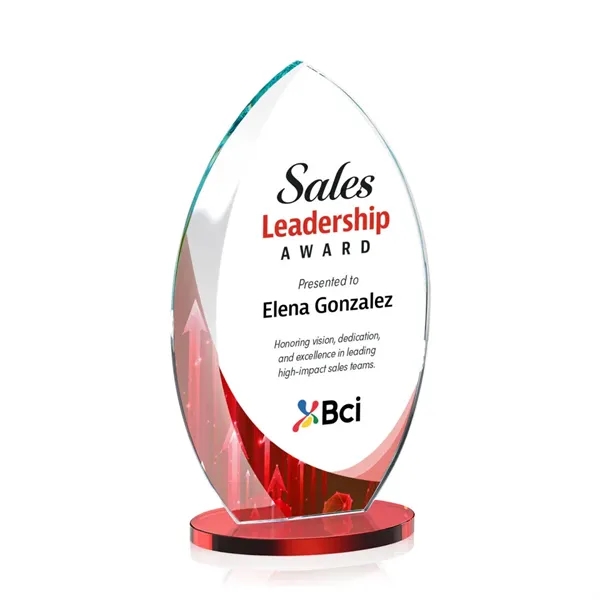 Starfire Windermere Award with Red base and full color VividPrint imprint... from ASI 84592 St Regis Group / St Regis