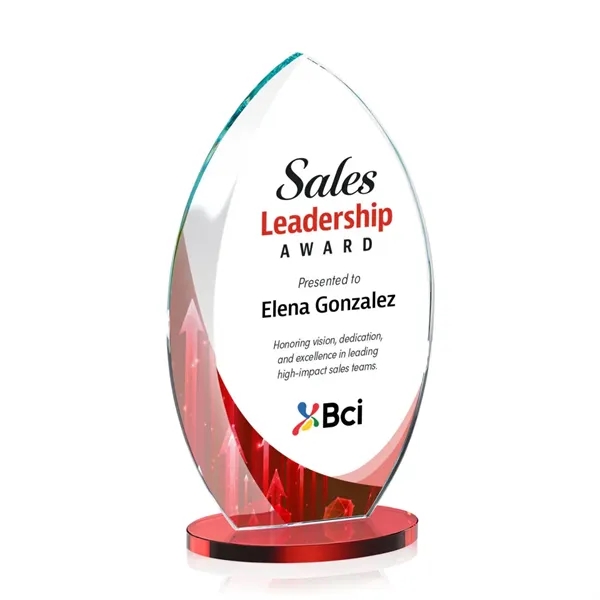 Starfire Windermere Award with Red base and full color VividPrint imprint... from ASI 84592 St Regis Group / St Regis