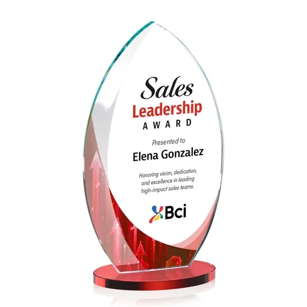 Starfire Windermere Award with Red base and full color VividPrint imprint... from ASI 84592 St Regis Group / St Regis