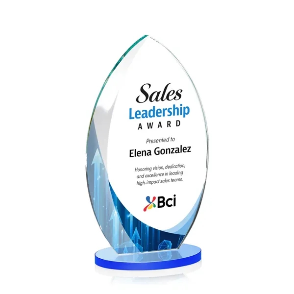 Starfire Windermere Award with Sky Blue base and full color VividPrint... from ASI 84592 St Regis Group / St Regis