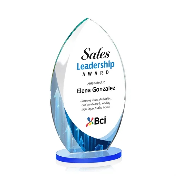 Starfire Windermere Award with Sky Blue base and full color VividPrint... from ASI 84592 St Regis Group / St Regis