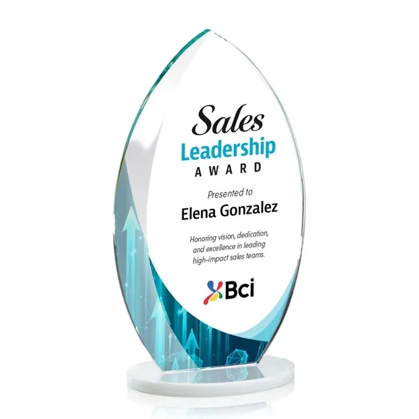 Starfire Windermere Award with White base and full color VividPrint imprint... from ASI 84592 St Regis Group / St Regis