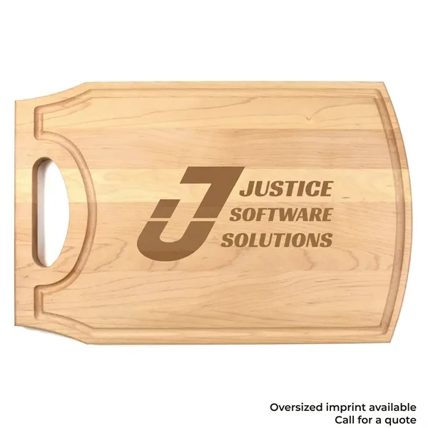 10 1/2" x 17 1/2" x 3/4" maple cutting board with... from ASI 74601 Calico