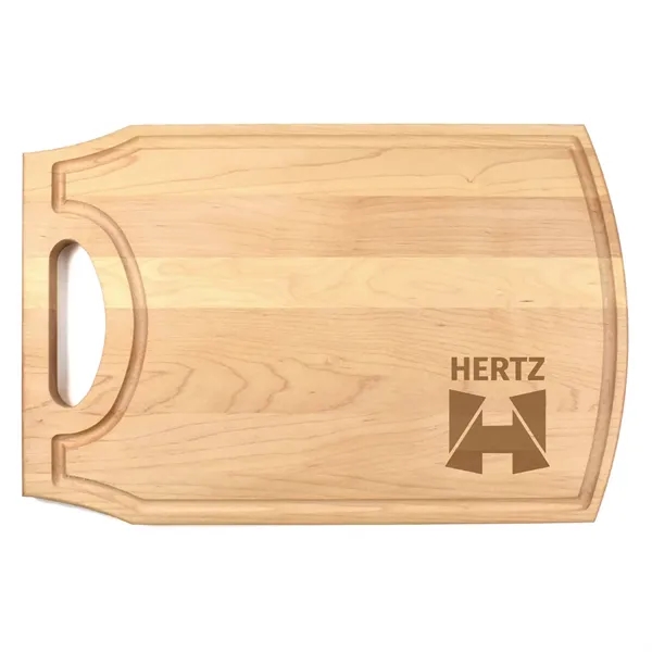 10 1/2" x 17 1/2" x 3/4" maple cutting board with... from ASI 74601 Calico