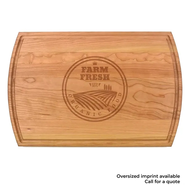 10 1/2" x 16" x 3/4" walnut cutting board with rounded... from ASI 74601 Calico