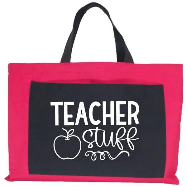 20" x 11" x 4" colored twill wide tote with front... from ASI 31260 AdCapitol