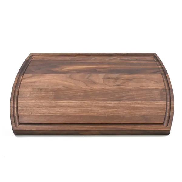 10 1/2" x 16" x 3/4" walnut cutting board with curved... from ASI 74601 Calico