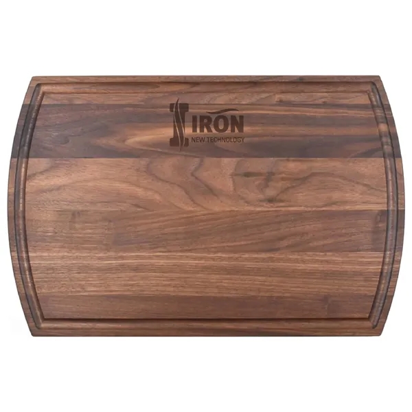 10 1/2" x 16" x 3/4" walnut cutting board with curved... from ASI 74601 Calico