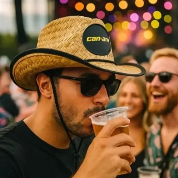 Western Cowboy Straw Hat With Custom Patch... from ASI 72657 Active Life Promo / Apres Ski Active Life Promo