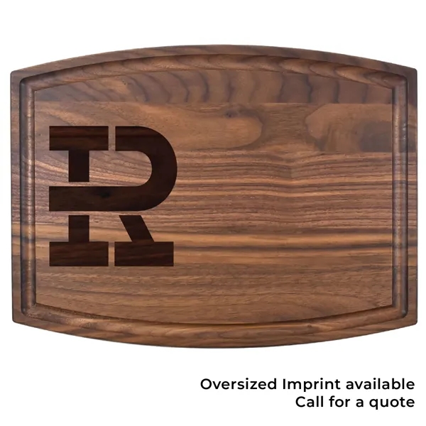 9" x 12 3/4" x 3/4" walnut cutting board with juice... from ASI 74601 Calico